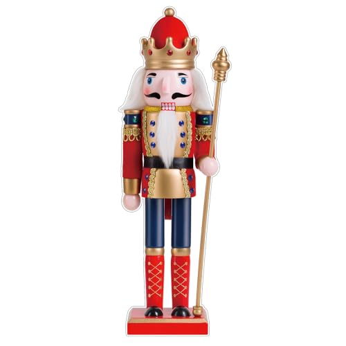 111PRINT Life Size Christmas Nutcracker Cardboard Cutout Standup, 3FT Xmas Decorations Photo Props for Party, Celebration Home Porch Indoor & Outdoor Decor, 1 Piece Coroplast