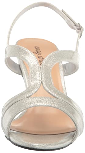 Easy Street Women's Bree Dress Sandal Heeled, Silver Patent Glitter, 8.5 #TOP1