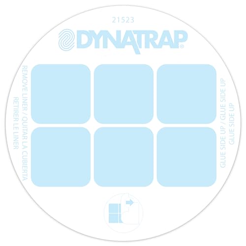 DynaTrap 21523 Replacement StickyTech Glue Boards for DT152 Indoor Fly & Flying Insect Trap – 12 Pack