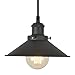 Industrial Pendant Light Fixture, XIDING Vintage Edison Hanging Light, Retro Premium Matte Black Finish Metal Shade, E26 Base, Adjustable Wire, 1-Light …