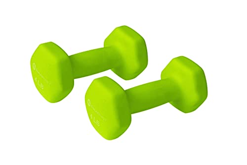 Gymenist Pair Of Dumbbells Set Of 2 Soft Non Slip Grip Dumbbells Pair Covered With Neoprene (4 Lb) #TOP7