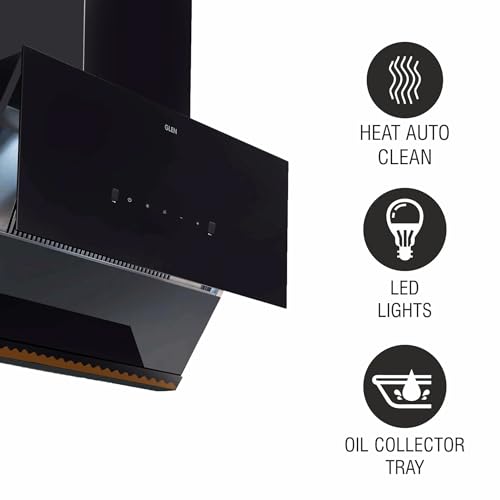 Image of Glen Auto Clean Glass Chimney 75cm Filter-less with Motion Sensor, 1400 m /h -
