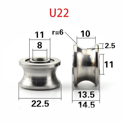 Roulement à billes TU22 8 mm pour réparer et stabiliser vos rails de guidage - 3