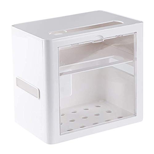 Schwimmende Regale 2-Tier Modern Simplicity Kunststoff-WLAN-Router Aufbewahrungsboxen Regal ， Für die Aufbewahrung Organisieren von Management