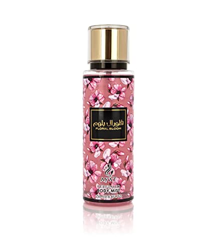 AYAT PERFUMES – Brume Corporelle Parfumée FLORAL BLOOM 250 ml - Body Mist Brume Corps Senteur Orientale Arabian Fragrance Pour Femme – Fabriqué à Dubaï