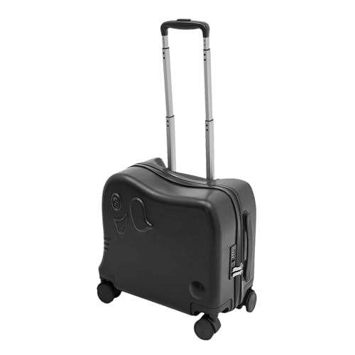 Maleta de mano para niños con ruedas | Maleta de mano multiusos para niños | Maleta rodante para niños y niñas, NEGRO, Refer to description, Unisex