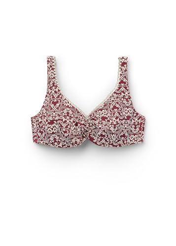 Woman's Balconette Swimsuit Top Botanic Bordeaux