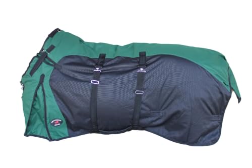 Image of 76 inch 1200D Horse Turnout Blanket Waterproof, Breathable, Heavy-Weight Winter Blanket with 300g Fill, Ripstop Outer Shell 5EE20HG