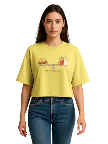 Image of HELLCAT Beige Printed Loose Fit Crew-Neck Crop T-Shirt for Women