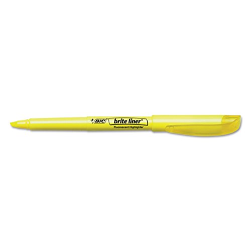 Bic Blp51Wasst Brite Liner Highlighter, Chisel Tip, Assorted Colors, 5/Set #TOP1