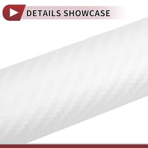 Film vinyle blanc carbone 457x152cm covering voiture
