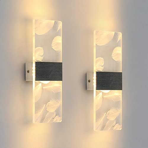 Aipsun 2 PCS applique da interno a LED nero,8000mAh, Lampada da parete per interni a batteria da 8W dimmerabile senza collegamento alla corrente,3000K, per corridoi, scale, camere da letto