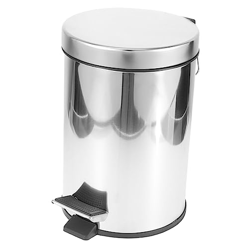 Caneca de basura rectangular de acero inoxidable con pedal