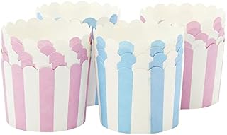 Mason Cash 2008.037 Candy Stripe Baking Bun and Muffin Cases, Paper, Pink/Blue, 6 x 5.5 x 7 cm