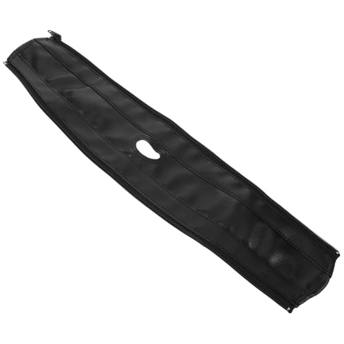 RORPOIR ベビーカー用レザーグリップカバー 黒色 ジッパー付き着脱可能アームレストプロテクター ベビーカーハンドル交換用カバー 耐久性