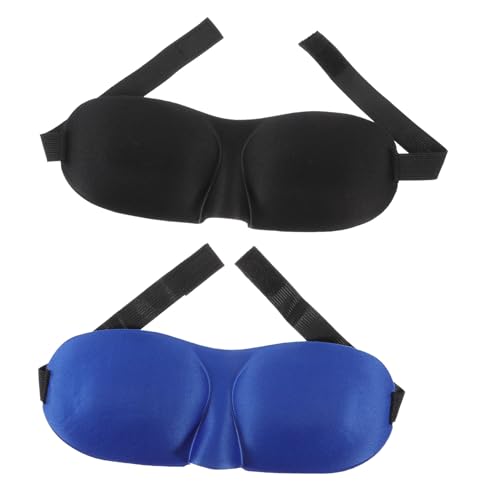TOGEVAL 2個 遮光アイマスク 軽量通気性で圧迫感なし 大人用快眠グッズ 伸縮バンドで安定フィット 旅行 昼寝 ヨガに 男女兼用
