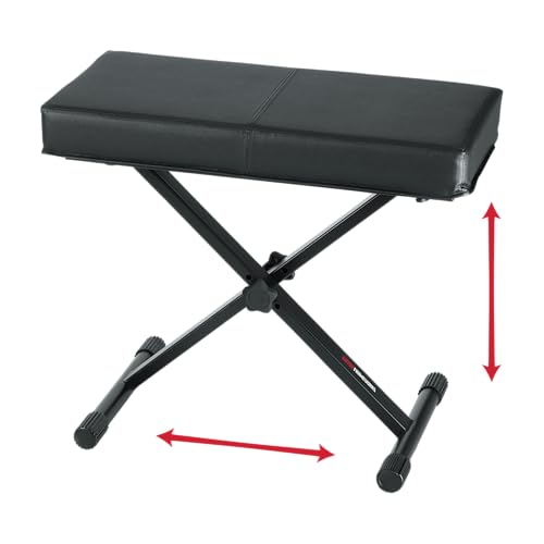 Gator Frameworks Adjustable X-Frame Style Keyboard Bench, (GFW-Key-BNCH-1)