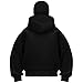 Linkpig Men's Balaclava Hoodie with Face Mask Zip Up Ski Mask Jacket Double Hooded Sweatshirt Wind Resistant Unisex Black