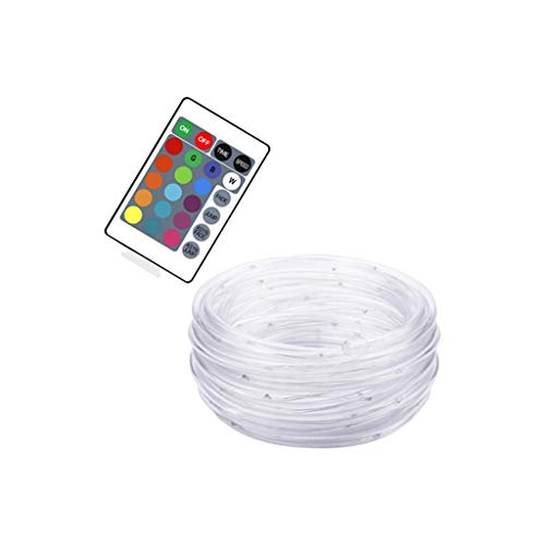 Preisvergleich Produktbild clacce 10M LED Lichtschlauch Außen, 50 LEDs Lichterschlauch mit Fernbedienung, IP65 Wasserdicht Lichterkette, Strombetrieben Lichterketten für Innen Party Weihnachten Deko