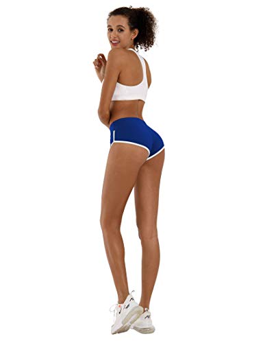 Pantalones cortos de yoga de Bubblelime, para correr, para mujer, para entrenamiento, fitness, absorción de humedad UPF30 + control de abdomen de yoga - Azul - XS Cover