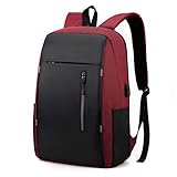 Mochila Impermeável mochilas escolar Para Notebook Masculina/Feminina Vermelho