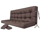 PillowPrim Kissen für Hollywoodschaukel, Gartenschaukelkissen Sitzbank mit Rückenlehne, sitzbreite 180 cm