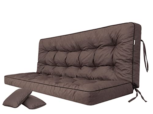 Coussin pour palette, extérieur, balancelle, banc de jardin, avec dossier. Imperméable et de...