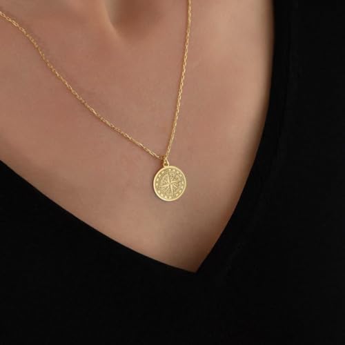 Collier boussole argent 925 fini les bijoux ternes avec ce pendentif robuste