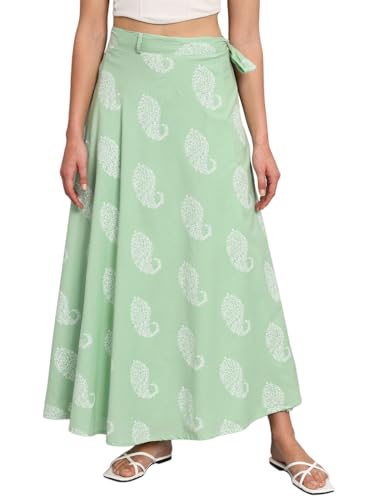 Image of Ravaiyaa - Attitude is everything Cotton Hand Block Floral Printed Wrap Around Women's Free Size Skirt Rapron
