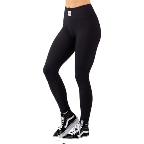 Legging Icecold Eivy côtelé : collant noir de ski et de yoga