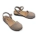 Athlefit Women's Closed Toe Sandals Comfort Cork Footbed Arch Support Flat Sandals Taupe Size 8.5