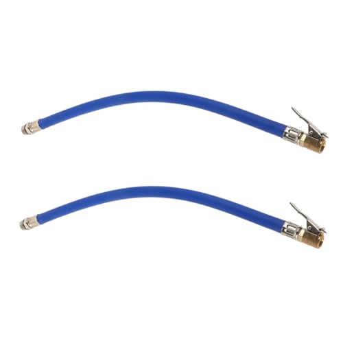 Vaguelly 2 Piezas De Medidor De Presión De Neumáticos Tubo De Inflado Manguera Adaptador De Bomba De Aire Adaptador De Inflador De Neumáticos De Goma