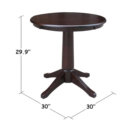 International Concepts 30" Round Top Pedestal Table-28.9" H, Rich Mocha by IC INTERNATIONAL CONCEPTS - Used condition - Image 5