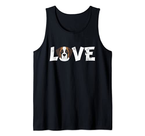 Dog Mom Dog Dad Saint Bernard Dog Pet Lover Tank Top, Black