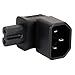 Produktbild KESOTO IEC 320 Adapter 3 Polen Socket C14 zu Cablecc Kleeblatt Stecker Micky C7 Strom Power Adapter, 250V 10A
