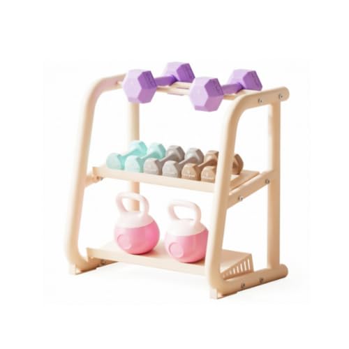 Soporte para mancuernas, almacenamiento de pesas rusas de 3 niveles, capacidad de 300 kg para organización y equipo de gimnasio en casa, accesorio de fitness pesado