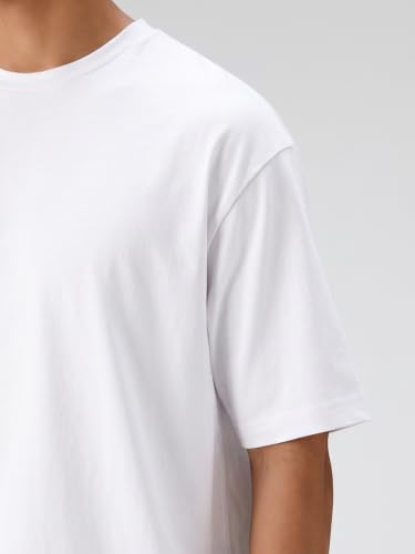 Image of XYXX Solid Boxy Oversized Roundneck Tshirt for Men