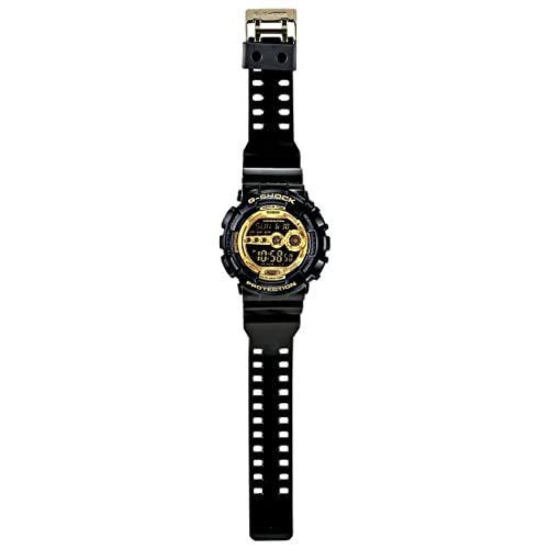 Casio G-Shock GD-100GB-1DR Black & Gold Digital Dial Black Resin Strap Men's Watch Shock And 200M Water Resistant G340 - Image 5