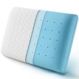 BedStory Memory Foam Pillow, Neck Pillows for Sleeping, Cervical Bed Pillow for Neck Support - Side Back Stomach Sleepers, Removable Washable Cover & Ventilated Design (60X40X13CM)