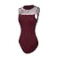 Burgundy/Flower Mesh