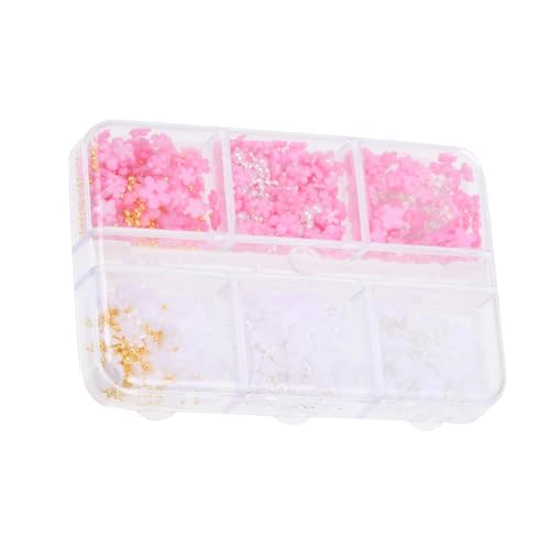Didiseaon DIY Flower Nail Art Ornaments 6 Pack Resin Manicure Decor Unique Manicure Accessory for Women