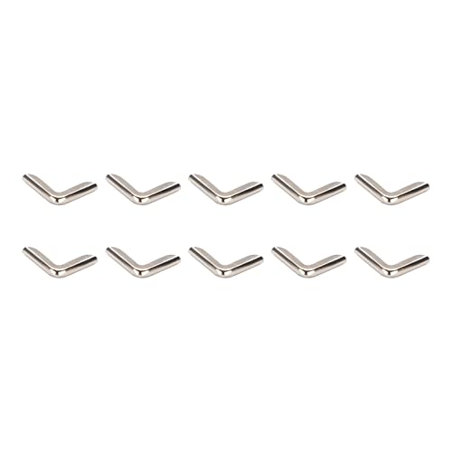 Protector de esquinas para libros METALLIXITY (15 mm / 0,59 pulgadas), 30 piezas, cubierta decorativa metálica para álbumes, menús, diarios, cajas y más, tono plateado miniatura 1