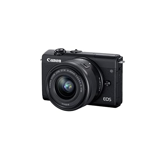 Canon EOS M200 Mirrorless Camera, EF-M 15-45mm f/3.5-6.3 is STM Lens, 24.1 MP, 16 GB Memory Card
