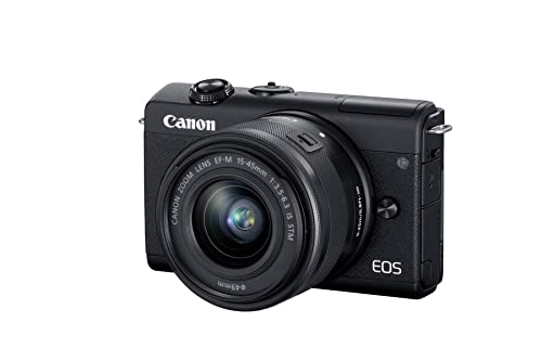 Image of Canon EOS M200 Mirrorless Camera, EF-M 15-45mm f /3.5-6.3 is STM Lens, 24.1 MP, 16 GB Memory Card