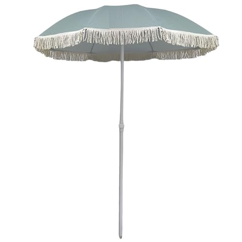 Sombrilla de jardín de 5 pies con flecos para terraza y decoración vintage en exteriores