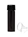Small Glass Bottle with Snuff Spoon Strong Vial Pocket W Mini Funnel - Sniffer Bullet Glass Vial (Black)