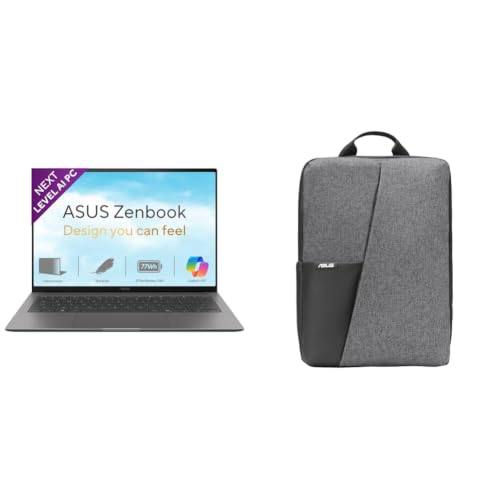 Image of ASUS Zenbook S14 (2026),Smartchoice,Intel Core Ultra 9 (Series 3),Intel iGPU,32GB RAM,1TB SSD,3K OLED,Touchscreen,14 inch(35.5 cm),Win 11,M365 Basic(1Y),Office 24, Gray,1.2 Kg,Copilot+ PC + laptop bag