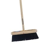 Superio Wooden Tampico Broom, Black