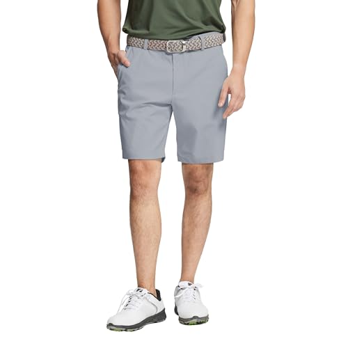 M MAELREG Golf Shorts Men 7 inch 9 inch Quick Dry Stretch Waist Moisture Wicking Water-Repellent Flat Front Flex Mens Shorts