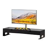 Construction robuste en acier au carbone : Fabriqué avec un cadre métallique solide en acier au carbone épais, ce support d'écran offre une excellente stabilité et durabilité. Il résiste à la flexion et à la déformation et supporte facilement les écrans, les ordinateurs portables, les imprimantes, les livres et les équipements de bureau